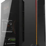 Krux Astro Cube Gaming Midi Tower Κουτί Υπολογιστή με Πλαϊνό Παράθυρο Μαύρο