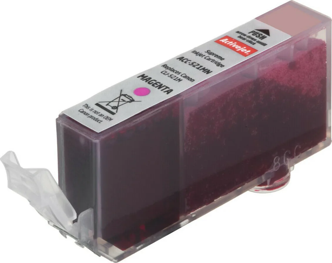20210426132314_e80f0627 Active Jet Συμβατό Μελάνι Εκτυπωτή InkJet Canon CLI-521M 10ml Ματζέντα 1τμχ ACC-521MN - Image 1