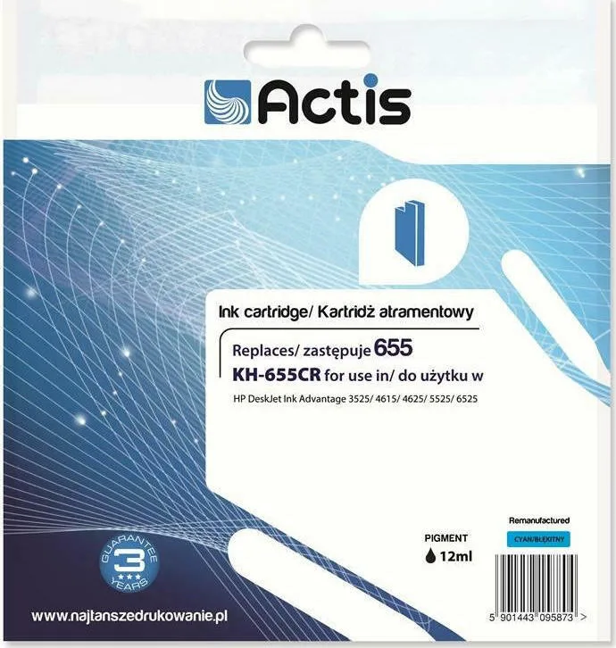 20210427085238_77bb7b59 Actis Συμβατό Μελάνι Εκτυπωτή InkJet HP 655 CZ110AE 12ml Κυανό 1τμχ KH-655CR - Image 1