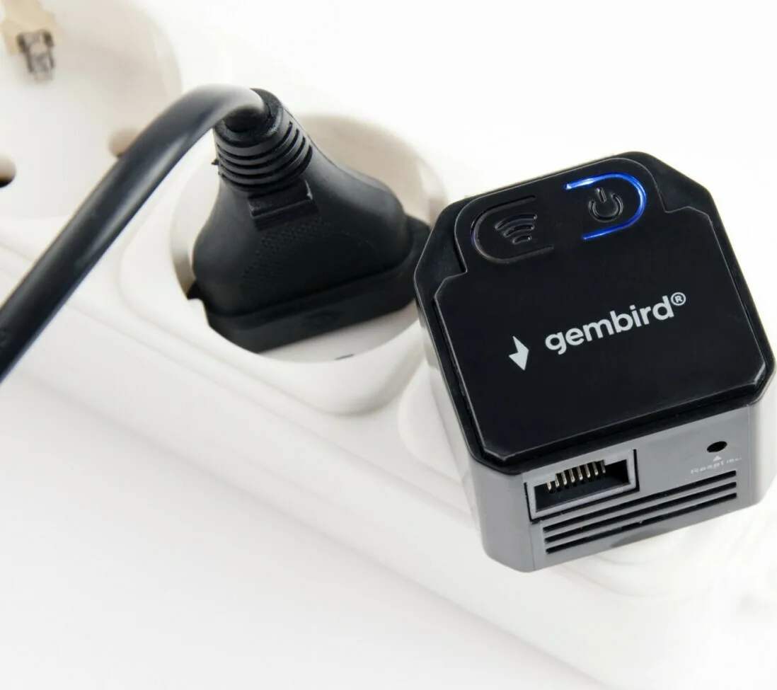 20210428093741_8c311aaf Gembird WNP-RP300-03 WiFi Extender Single Band (2.4GHz) 300Mbps Μαύρο - Image 1