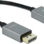 DeLock Μετατροπέας DisplayPort male σε HDMI female Γκρι 1τμχ 66436