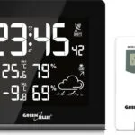 Green Blue GB151 Ασύρματος Μετεωρολογικός Σταθμός Ψηφιακός Επιτραπέζιος Μαύρος