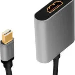 LogiLink Μετατροπέας mini DisplayPort male σε HDMI female Γκρι 1τμχ CDA0110