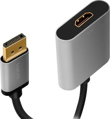 20210507142446_f85e1ba1 LogiLink Μετατροπέας DisplayPort male σε HDMI female Γκρι (CDA0108) - Image 1