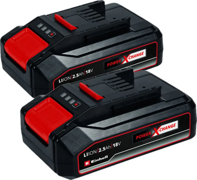 Einhell Σετ 2 Μπαταριών Εργαλείου Λιθίου 18V με Χωρητικότητα 2.5Ah Power X-Change - Image 1