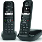 Gigaset AS690 Ασύρματο Τηλέφωνο Duo Μαύρο