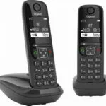 Gigaset AS690 Ασύρματο Τηλέφωνο Duo Μαύρο