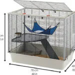 Ferplast 57059814 Μεταλλικό Κλουβί για Κουνέλια 78x48x70εκ.