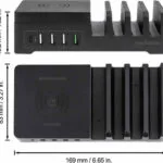 Manhattan Βάση Φόρτισης με 4 Θύρες USB-A και Θύρα USB-C 55W σε Μαύρο χρώμα (102230)
