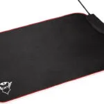 Trust GXT-765 Glide RGB Gaming Mouse Pad Medium 350mm με RGB Φωτισμό Μαύρο