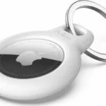 Belkin Secure Holder Keyring Θήκη Μπρελόκ Σιλικόνης για AirTag σε Λευκό χρώμα