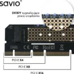 Savio Κάρτα PCIe σε M.2 NVMe M-Key