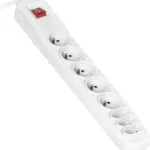 Active Jet APN-8G/1.5M-GR Πολύπριζο 8 Θέσεων με Διακόπτη και Καλώδιο 1.5m Γκρι APN-8g/1,5m-GR
