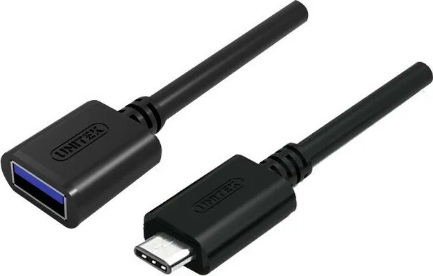20210528110834_c355c6d6 Unitek USB 3.0 Cable USB-C male - USB-A female Μαύρο 0.2m (Y-C476BK) - Image 1