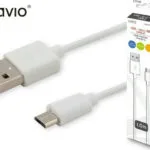 Savio Regular USB 2.0 to micro USB Cable Λευκό 1m (CL-123)