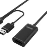 Unitek USB 2.0 Cable USB-A male - USB-B female Μαύρο 10m Y-278