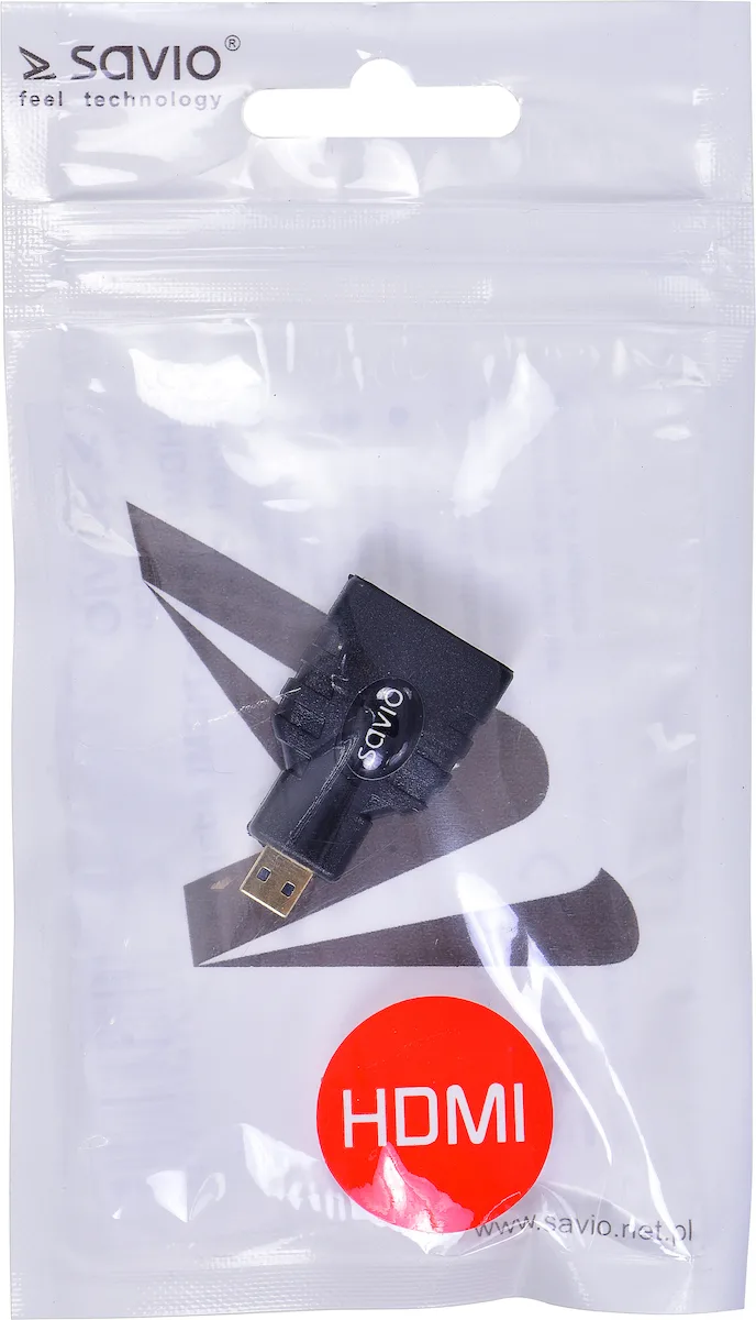 20210601092020_11e94ef6 Savio Μετατροπέας HDMI female σε micro HDMI male 1τμχ CL-17 - Image 1