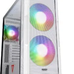 Modecom Amirani ARGB Gaming Midi Tower Κουτί Υπολογιστή με Πλαϊνό Παράθυρο Λευκό