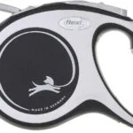 Flexi Πτυσσόμενο Λουρί/Οδηγός Σκύλου Ιμάντας New Comfort M Λευκό/Μαύρο 5m έως 25kg (Διάφορα Χρώματα)
