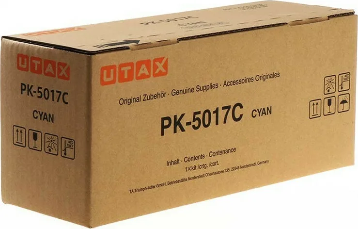 20210701110838_utax_pk_5017c_cyan_toner_1t02tvcut0 Utax PK-5017C Γνήσιο Toner Laser Εκτυπωτή Κυανό 6000 Σελίδων 1T02TVCUT0 - Image 1
