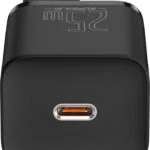 Baseus Φορτιστής με Θύρα USB-C και Καλώδιο USB-C - USB-C 25W Μαύρος (Super Si)