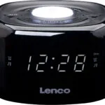Lenco Επιτραπέζιο Ψηφιακό Ρολόι με Ξυπνητήρι & Ραδιόφωνο Μαύρο CR-12BK