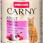 Animonda Carny Adult Υγρή Τροφή για Ενήλικες Γάτες σε Κονσέρβα με Βοδινό, Γαλοπούλα και Γαρίδες χωρίς Σιτηρά 800gr