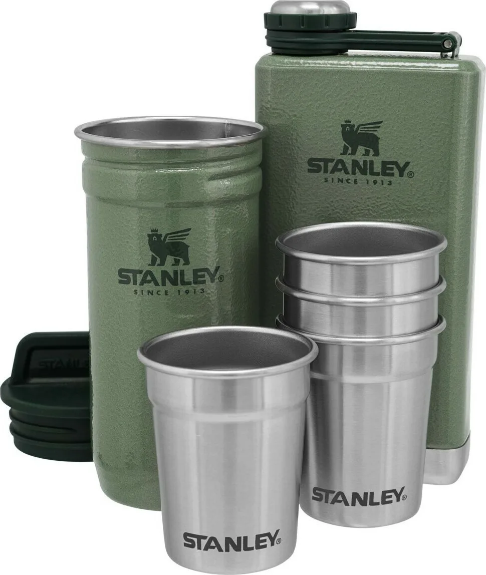 20210729125935_stanley_the_pre_party_shotglass_flask_10_01883_034_set_me_4_potiria_flaski_chaki Stanley The Pre-Party Ποτήρι για Camping Σετ με 4 Ποτήρια & Φλασκί Χακί 10-01883-034 - Image 1