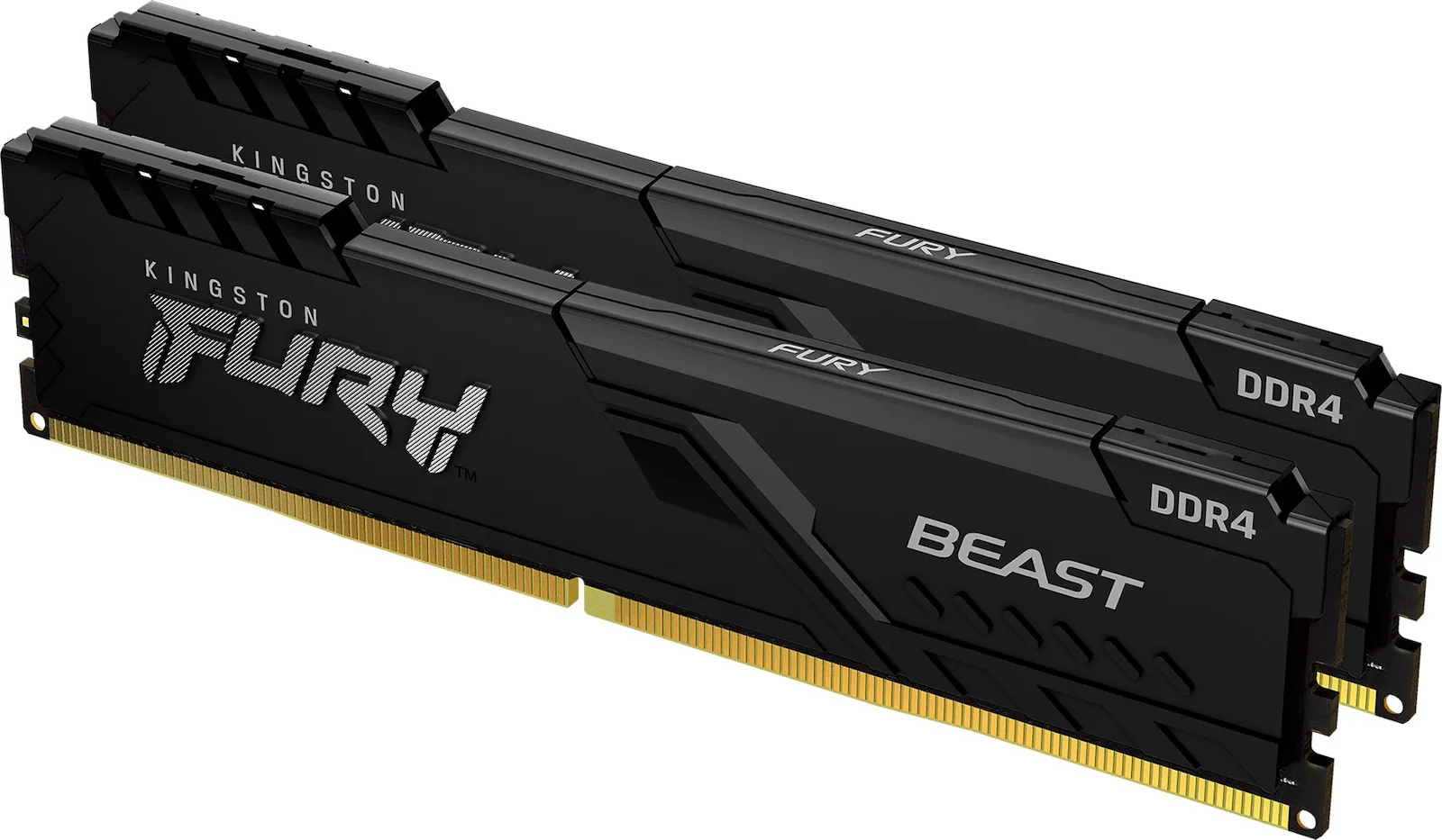Kingston Fury Beast DDR4 32GB RAM με 2x16GB Modules και Ταχύτητα 3600 για Desktop KF436C18BBK2/32 - Image 1