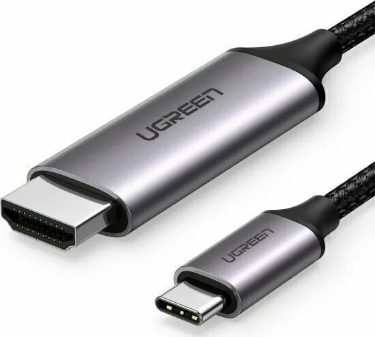 20210806102806_ugreen_hdmi_2_0_braided_cable_hdmi_male_usb_c_male_1_5m_mayro_50570 Ugreen HDMI 2.0 Braided Cable HDMI male - USB-C male 1.5m Μαύρο 50570 - Image 1