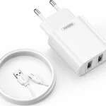 Remax Φορτιστής Χωρίς Καλώδιο με 2 Θύρες USB-A Λευκός (RP-U35)