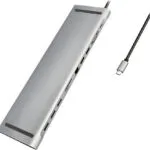 LogiLink USB-C Docking Station με HDMI 4K PD Ethernet και συνδεση 2 Οθονών Ασημί (UA0373)