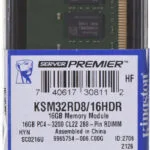 Kingston Premier DDR4 με Module 1x16GB και Ταχύτητα 3200 για Server KSM32RD8/16HDR