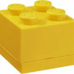 Room Copenhagen Lego Mini Box 4 Πλαστικό Παιδικό Δοχείο Φαγητού Κίτρινο 4.6 x 4.6 x 4.3εκ. 40111732