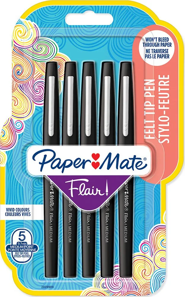 20210914105315_paper_mate_stylo_rollerball_0_7mm_me_polychromo_melani_5tmch_flair_filzstifte_2028909 Paper Mate Στυλό Rollerball Μαύρο Πολλαπλών Χρωμάτων 2028909 - Image 1