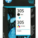 HP 305 Γνήσιο Πακέτο 2 Μελανιών Εκτυπωτή InkJet Πολλαπλό (Color) / Μαύρο (6ZD17AE)