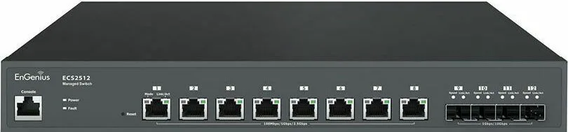 EnGenius ECS2512 Managed L2 Switch με 8 Θύρες Gigabit (1Gbps) Ethernet και 4 SFP Θύρες - Image 1
