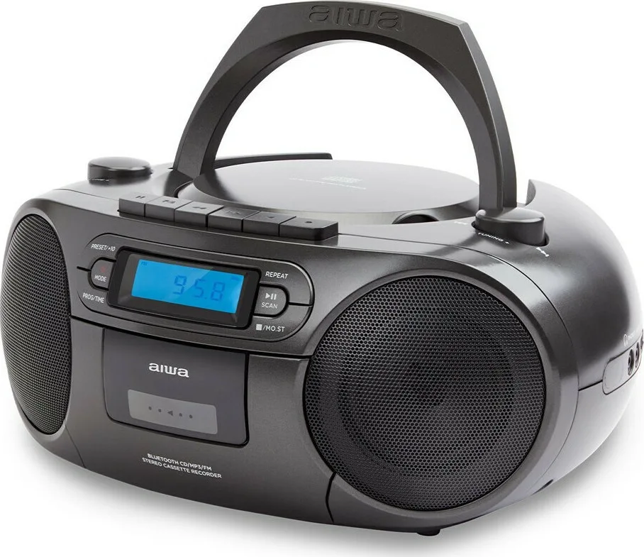 20211001143310_e6add29a Aiwa Φορητό Ηχοσύστημα BBTC-550 BBTC-550BK με Bluetooth / CD / MP3 / USB / Κασετόφωνο / Ραδιόφωνο σε Μαύρο Χρώμα - Image 1
