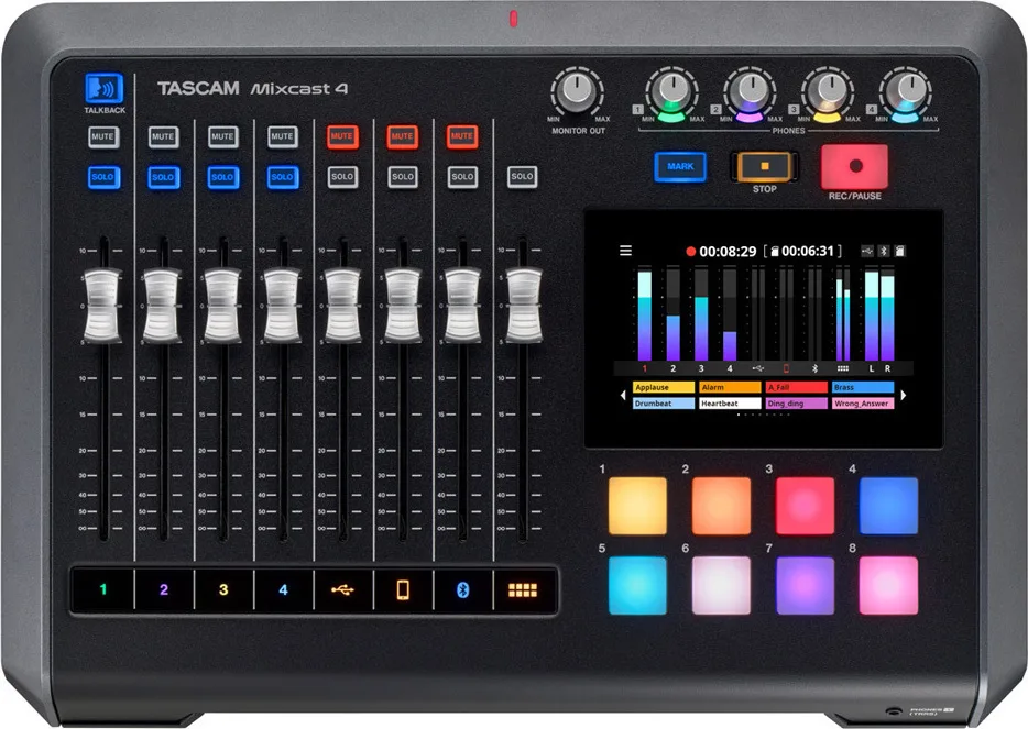 20211005093730_e62ca035 Tascam Mixcast 4 Εξωτερική Επαγγελματική Κάρτα Ήχου με Σύνδεση USB, 3.5mm - Image 1
