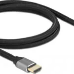 DeLock Braided Cable HDMI male - HDMI male 1m Μαύρο 83995