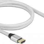 DeLock Braided Cable HDMI male - HDMI male 1m Ασημί 85366