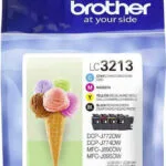 Brother LC3213 Γνήσιο Πακέτο 4 Μελανιών Εκτυπωτή InkJet Κίτρινο / Κυανό / Ματζέντα / Μαύρο (LC-3213VP)