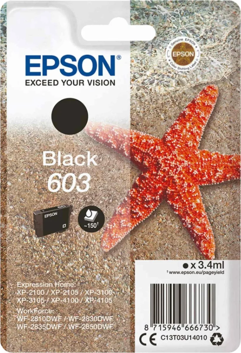20211012085557_epson_603_melani_ektypoti_inkjet_mayro_c13t03u14010 Epson 603 Γνήσιο Μελάνι Εκτυπωτή InkJet Μαύρο (C13T03U14010) - Image 1