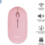 Trust Puck Rechargeable Ασύρματο Bluetooth Ποντίκι Ροζ