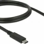 DeLock USB 3.1 Cable USB-C male - USB-C female 60W Μαύρο 1m (85533)