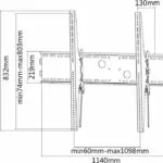 Neomounts LFD-W2000 Βάση Τηλεόρασης Τοίχου έως 100" και 125kg