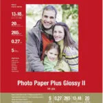 Canon PP-201 Φωτογραφικό Χαρτί Plus ΙΙ 13x18 265gr/m² για Εκτυπωτές Inkjet 20 Φύλλα (2311B018)