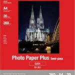 Canon SG-201 Φωτογραφικό Χαρτί Plus A4 (21x30) 260gr/m² για Εκτυπωτές Inkjet 20 Φύλλα (1686B021)