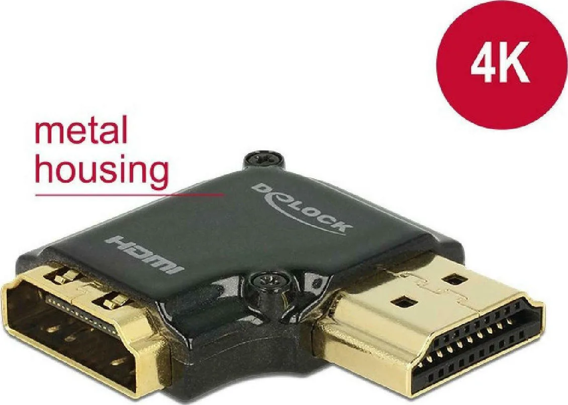 20211018084834_delock_hdmi_male_hdmi_female_65661 DeLock Μετατροπέας HDMI male σε HDMI female 1τμχ 65661 - Image 1