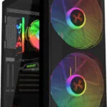 Krux Vortex Gaming Mini Tower Κουτί Υπολογιστή με Πλαϊνό Παράθυρο Μαύρο
